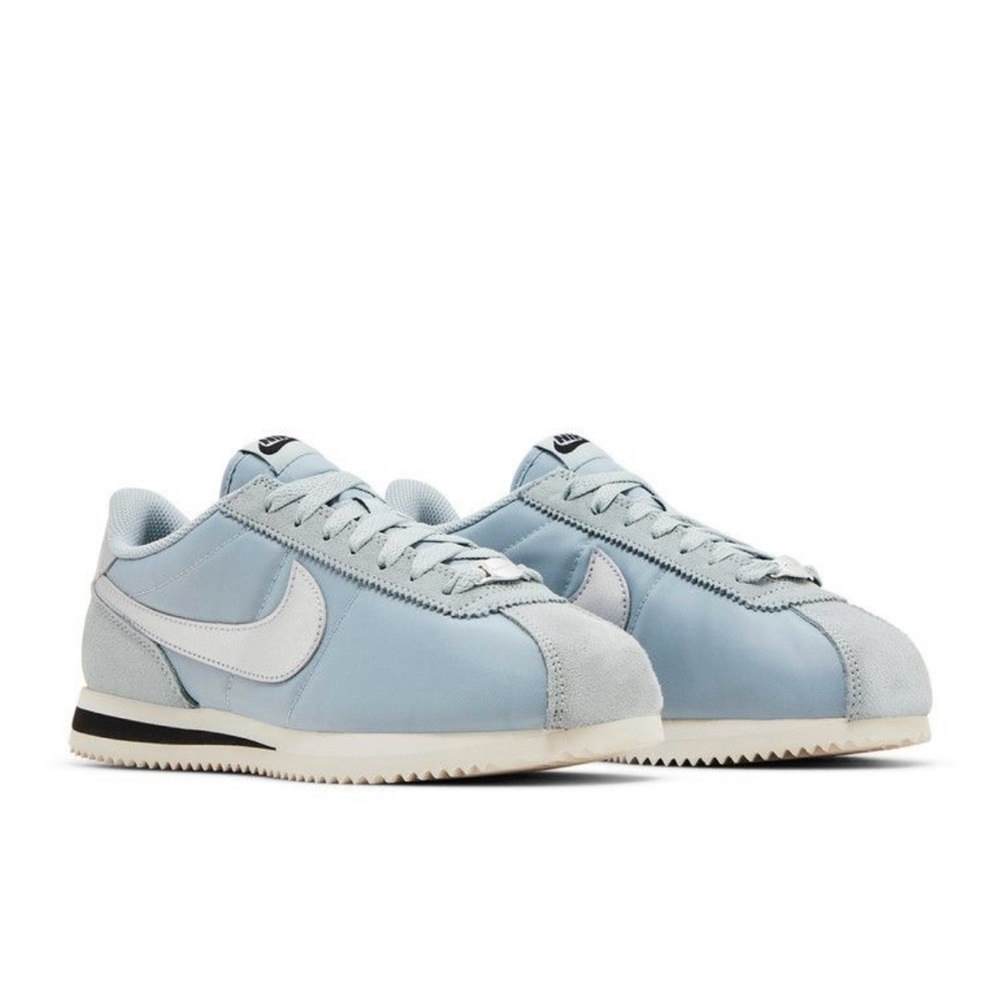 Nike Women's Light Blue and Silver Classic Cortez Sneakers - Picture 4 of 5